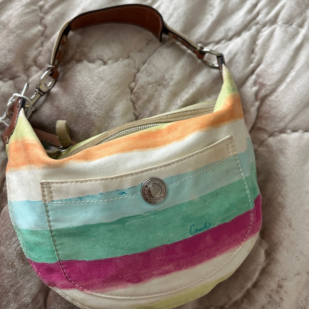 Y2k Coach Watercolor Hampton Hobo Bag